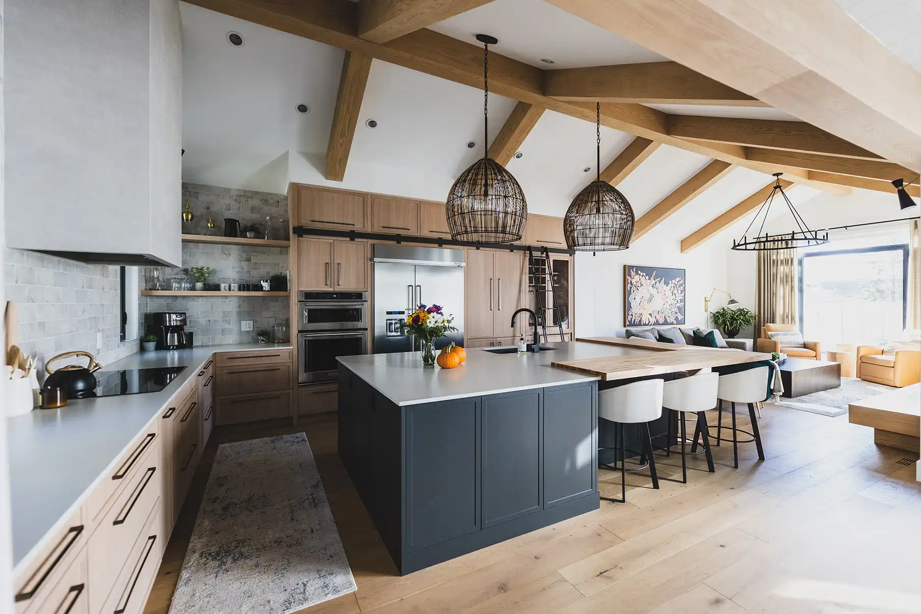 Kitchen with Pendants above island