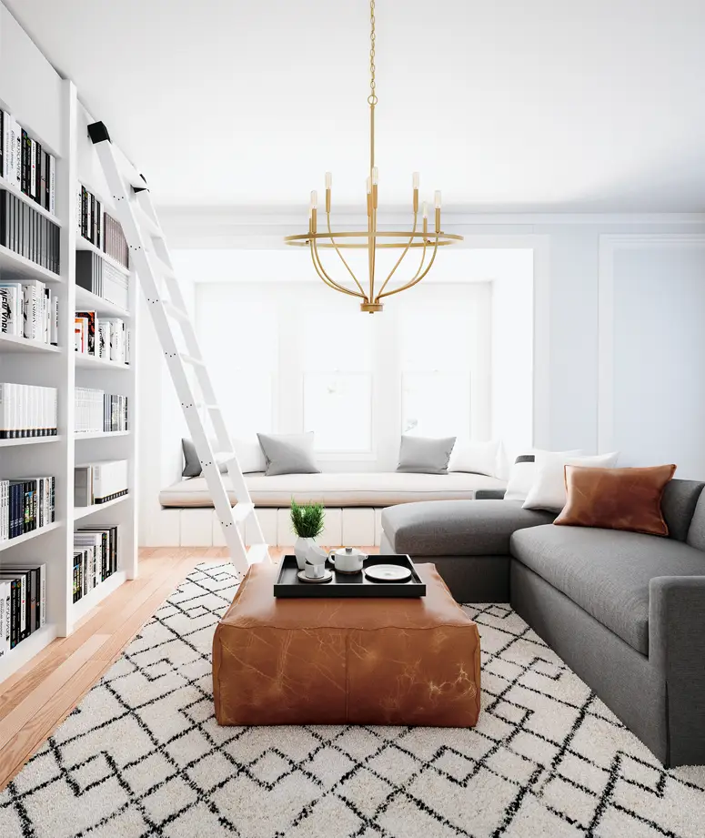 Chandelier in Living Room