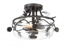 Minka 2753-694 - Ponderosa Ridge - 3 Light Semi Flush