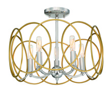 Minka 4025-679 - Chassell - 5 Light Semi Flush/pendantconvertible