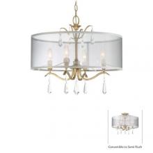 Minka 4443-582 - Laurel Estate - 4 Light Pendant(convertible To Semi Flush)