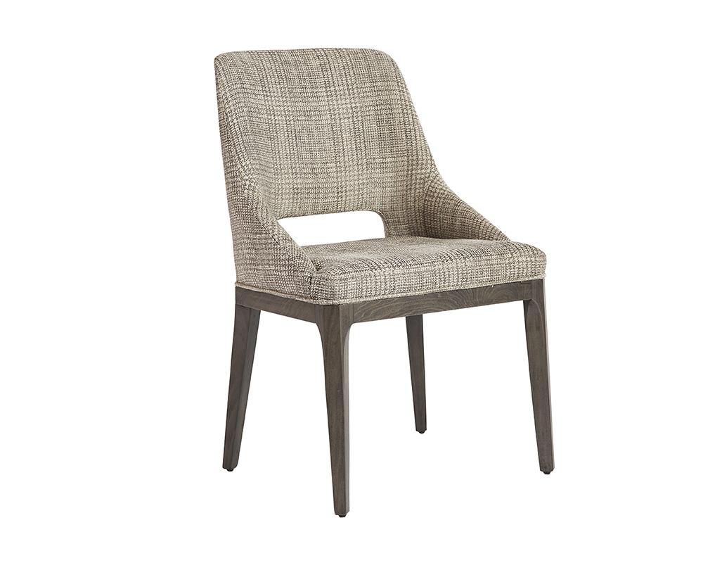 ESTRADA DINING CHAIR - NAYA CHECK LIGHT GREY