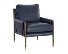 Sunpan 107793 - Mauti Armchair - Dark Brown - Cortina Ink Leather