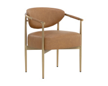 Sunpan 112063 - Heloise Dining Armchair - Milliken Cognac