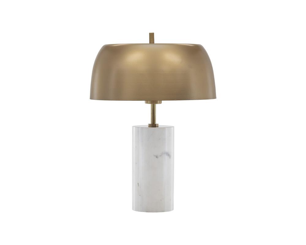 ALUDRA TABLE LAMP - WHITE MARBLE - GOLD