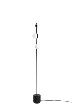 Mobital ALF-PLUT-MBLA- - PLUTO    Floor Lamp Black Glass Black Powder Coated Frame