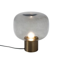 Mobital ALT-GLOW-SMGR-LOW9 - GLOW    Table Lamp Low Smoke Glass Matte Brass Frame