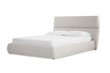 Mobital BED-LUNA-GREI-QUEEN - LUNAR    Storage Bed Queen Greige Tweed Fabric