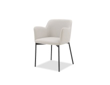Mobital DAR-COZ9-SESA-PCBLA - COZ      Dining Armchair Sesame Fabric Black Powder Coated Steel Base