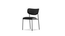 Mobital DCH-CLIQ-BLAC-PCBLA - CLIQUE      Dining Chair Black Leatherette Black Powder Coated Steel Base