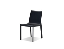Mobital DCH-FLEU-BLAC- - ZENO      Dining Chair Grey Leatherette Leatherette  Upholstered Steel Legs