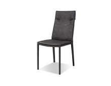 Mobital DCH-HARR-GREY- - HARRIS      Dining Chair Vintage Grey Leatherette High Back