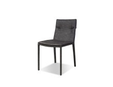 Mobital DCH-HARR-GREY-LOW - HARRIS      Dining Chair Vintage Grey Leatherette Low Back