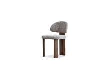 Mobital DCH-SAKE-KOAL-EBASH - SAKE      Dining Chair Koala Tweed Fabric Ebony Ash Base