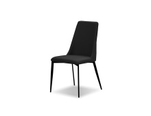 Mobital DCH-SEVI-BLAC-BLACK - SEVILLE      Dining Chair Black Leatherette Black Powder Coated Steel Base