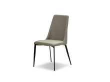 Mobital DCH-SEVI-TAUP-BLACK - SEVILLE      Dining Chair Taupe Leatherette Black Powder Coated Steel Base