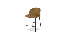 Mobital DCS-WALL-FENN-PCBLA - WALLEN      Counter Stool  Fennelseed Fabric Black Powder Coated Steel Base