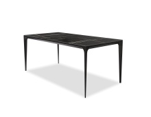 Mobital DTA-CAPR-SAFA-PCBLA - CAPRI      Dining Table  Safari Black  Ceramic Top,  Black Powder Coated Steel Base