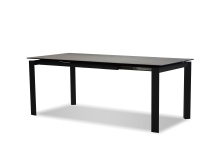 Mobital DTA-CASP-GREY-PCBLA - CASPER    Extension  Dining Table  Concrete Grey Ceramic Top,  Black Powder Coated Steel Base