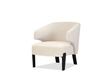 Mobital LAR-RANC-CRTE-PCBLA - RANCHO      Lounge Chair Cream Teddy fabric Fabric Black Powder Coated Legs