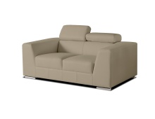Mobital LOV-ICON-WHEA-PREMI - ICON      Loveseat Wheat  Premium Leather Adjustable Headreat / Polished Steel Legs