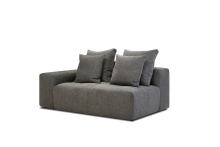 Mobital SEC-MALL-SMOK-LAF - MALLOW      LAF 2-Seater  Smoke Grey Chenille Fabric
