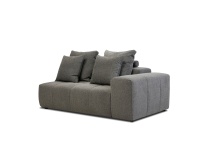 Mobital SEC-MALL-SMOK-RAF - MALLOW      RAF 2-Seater  Smoke Grey Chenille Fabric