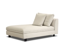 Mobital SEC-PLAT-STON-CHAIS - PLATEAU      Chaise Stone Wheat Fabric Black Powder Coated  Legs