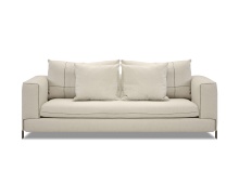 Mobital SOF-PLAT-STON-PCBLA - PLATEAU      Sofa Stone Wheat Fabric Black Powder Coated  Legs