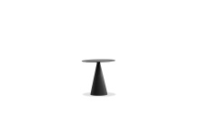 Mobital WEN-CREM-BLAC-LOW - CREMINI    Low  End Table St-Laurent Brown Ceramic Top Black Powder Coated Steel Base