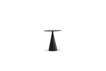 Mobital WEN-CREM-BLAC-TALL - CREMINI    Tall  End Table St-Laurent Brown Ceramic Top Black Powder Coated Steel Base
