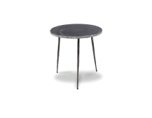 Mobital WEN-KAII-BLAC-MEDIU - KAII    Medium  End Table Black Marble Hammered Edge/Black Iron Legs