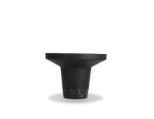 Mobital WEN-SPAC-MBLA-MARBL - SPACER      End Table Matte Black Aluminum Black Marble Base