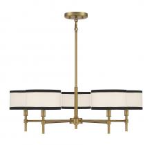 Savoy House M10011NB - 5-Light Chandelier in Natural Brass