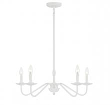 Savoy House M100120BQW - 5-Light Chandelier in Bisque White