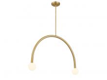 Savoy House M100132NB - 2-Light Chandelier in Natural Brass