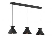 Savoy House M100134MBK - 3-Light Linear Chandelier in Matte Black