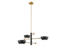 Savoy House M100143MBKNB - 3-Light Chandelier in Matte Black and Natural Brass