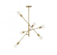 Savoy House M10084NB - 6-Light Chandelier in Natural Brass