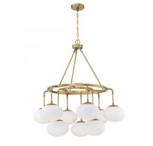 Savoy House M10098NB - 9-Light Chandelier in Natural Brass