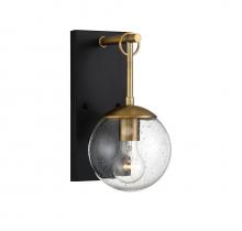 Savoy House M50029ORBNB - 1-Light Outdoor Wall Lantern in Oil Rubbed Bronze with Natural Brass