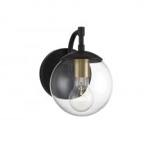 Savoy House M50033ORBNB - 1-Light Outdoor Wall Lantern in Oil Rubbed Bronze with Natural Brass