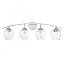 Savoy House M80033BN - 4-Light Bathroom Vanity Light in Brushed Nickel