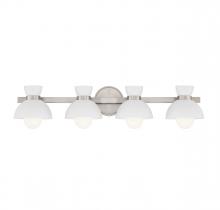 Savoy House Meridian CA M80076BN - 4-Light Bathroom Vanity Light in Brushed Nickel