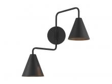 Savoy House M90111MBK - 2-Light Adjustable Wall Sconce in Matte Black