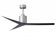 Matthews Fan Company EK-BN-BK - Eliza 3-blade paddle fan in Brushed Nickel finish with matte black all-weather ABS blades. Optimiz