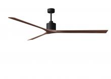 Matthews Fan Company NKXL-BK-WA-90 - Nan XL 6-speed ceiling fan in Matte Black finish with 90” solid walnut tone wood blades