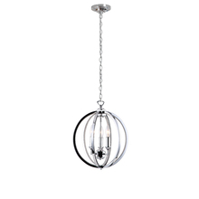 Dainolite KAR-143C-PC - 3LT Chandelier, Polished Chrome w/Jeweled Accents