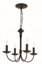 Trans Globe 9014 BK - Candle 14.5" Chandelier