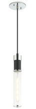Matteo C61201MBCH - Tubo Matte Black + Chrome Pendant